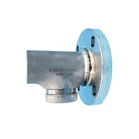 Industrial Choice Weld by 150 Flange by Groove Tee Sch 10 SS304 12 inch GVWF150-T-12-W-FL-G-S10S4